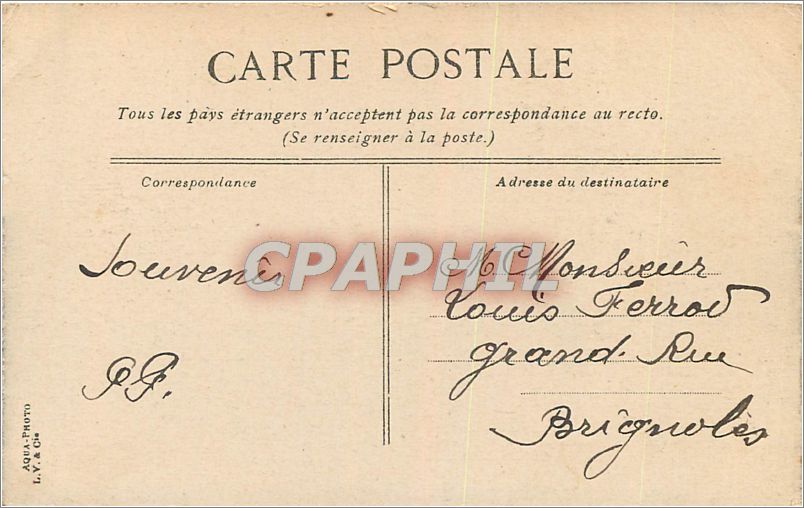Hyères. La Place Godillot et L'Église des Anglais — L.V. & Cie — Verso