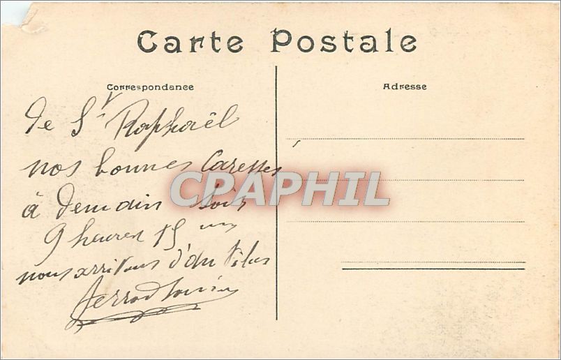 CPA Saint Raphael Maison Close ou vecut Alphonse Karr de 1864 a 1890  — Rückseite