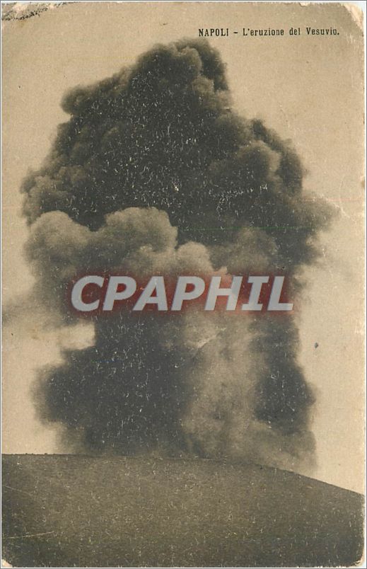 CPA Napoli l'eruzione del Vesuvio 