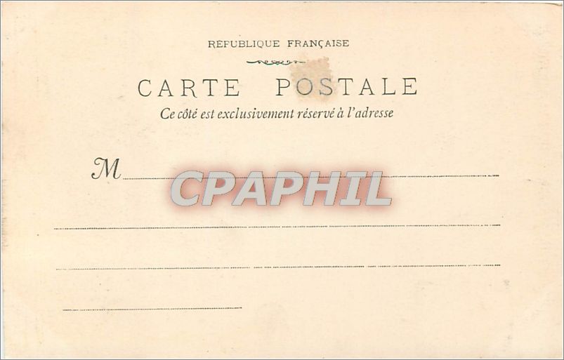 CPA Marseille Le Chateau d'If  — Verso