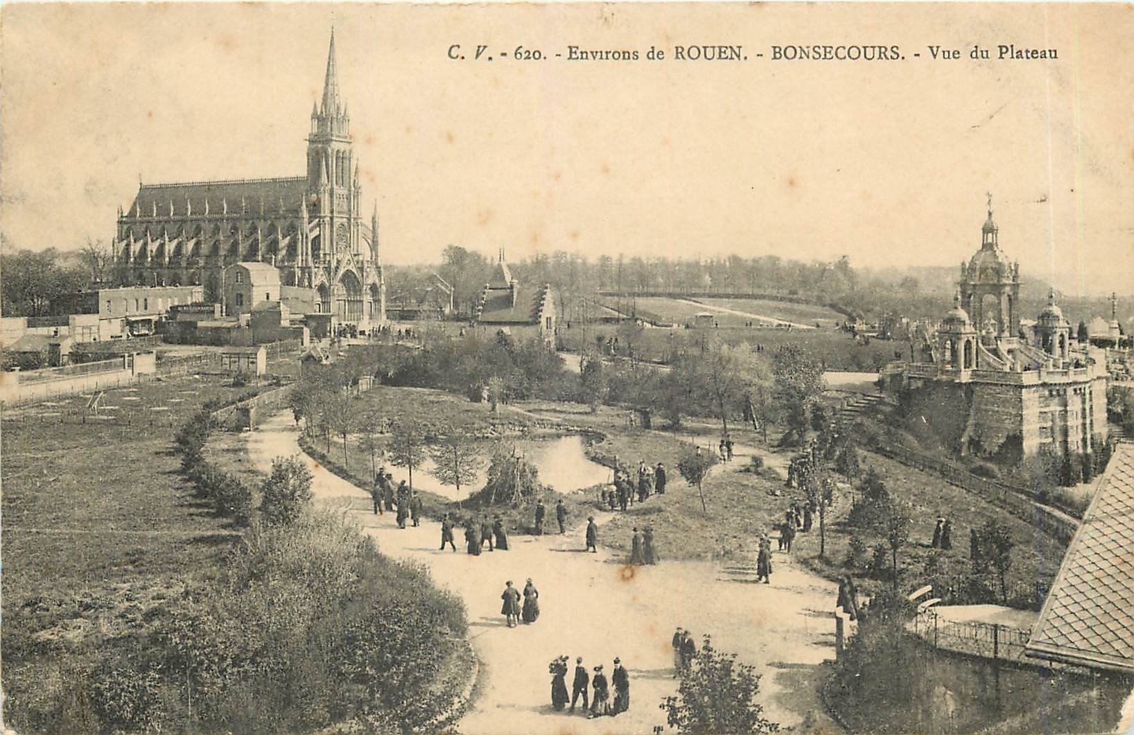 CPA Environs de Rouen Bonsecours Vue du Plateau 