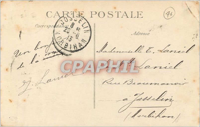 CPA Saint Adresse Boulevard Felix Faure Tramway — Verso