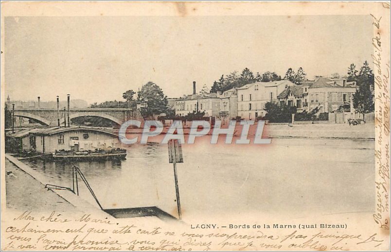CPA Lagny Bords de la Marne quai Bizeau 