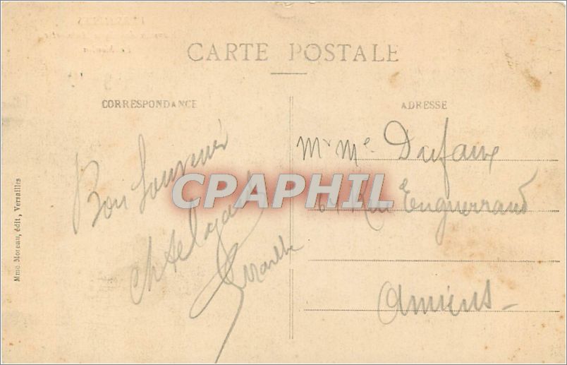 CPA Versailles Hameau de Marie Antoinette Le Moulin  — Verso