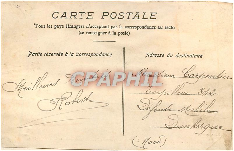 CPA A Travers l'Atlantique Le Match Provence Deutschland L et L Havre  — Rückseite