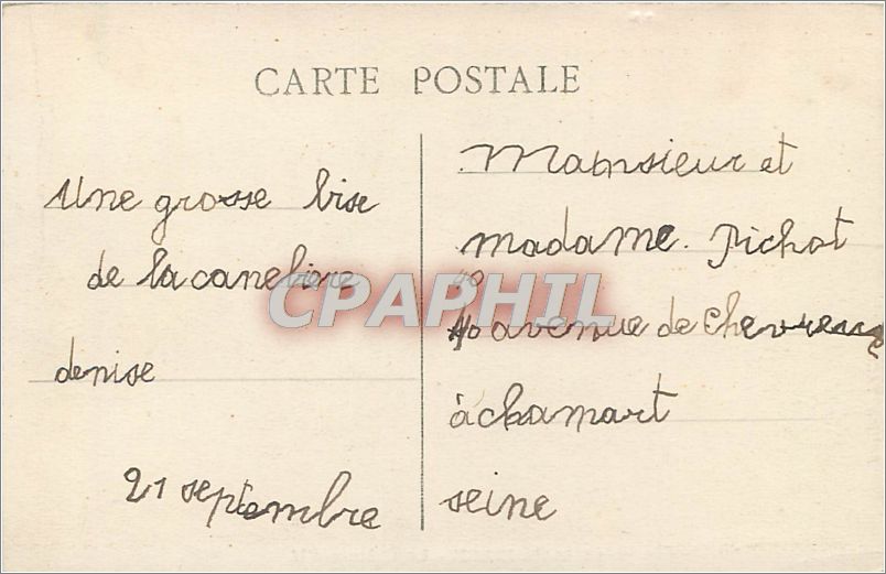 CPA Marseille Le Chateau d'If  — Verso