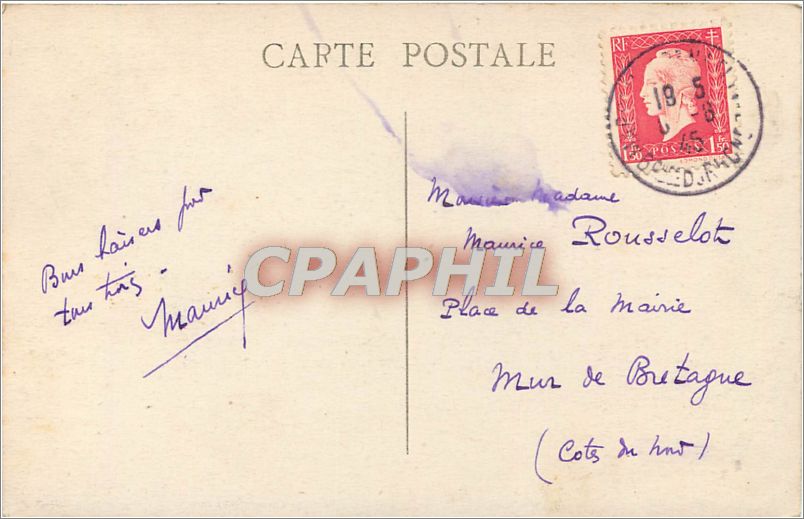 CPA Marseille Le Chateau d'If  — Verso