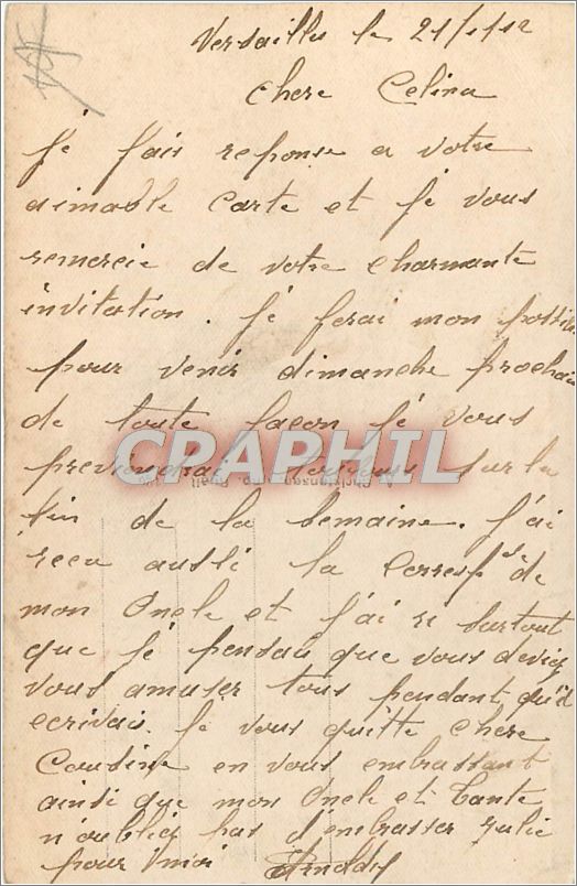 CPA Fleurs de France Porte Bonheur  — Rückseite