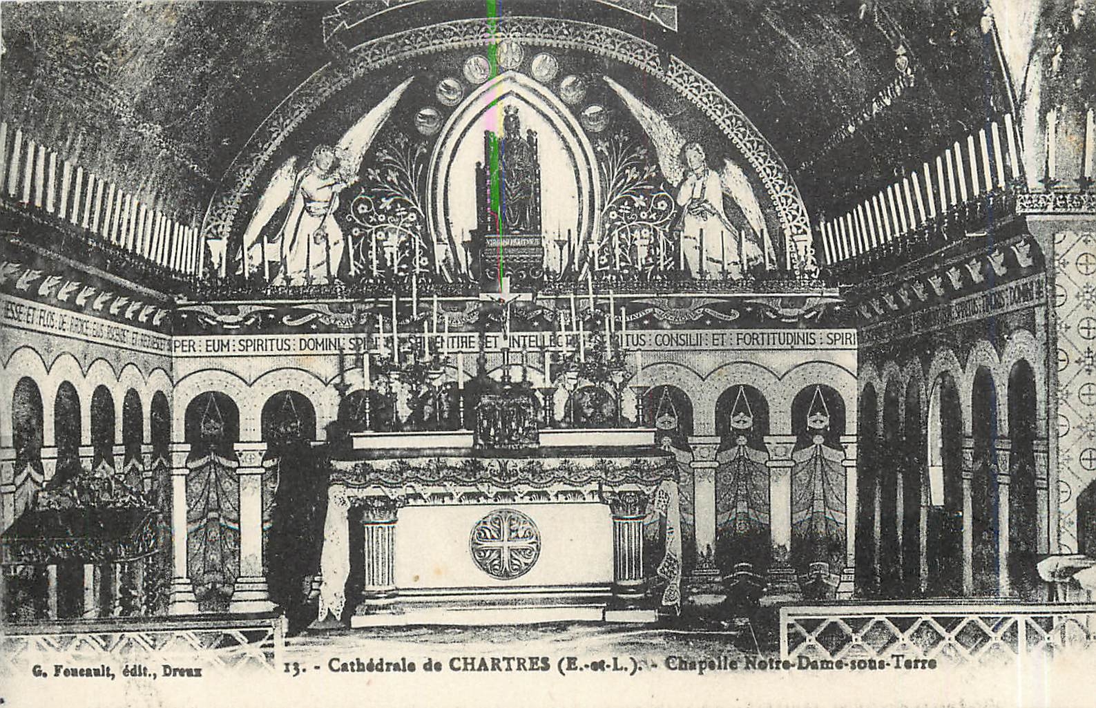 CPA Cathedrale de Chartres E et L Chapelle Notre Dame sous Terre 