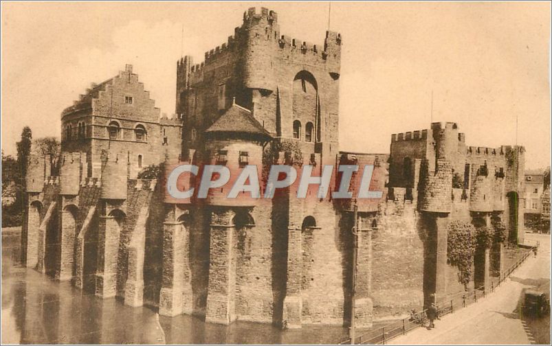 CPA Gand Chateau des Comtes vu du Petit Gewad 