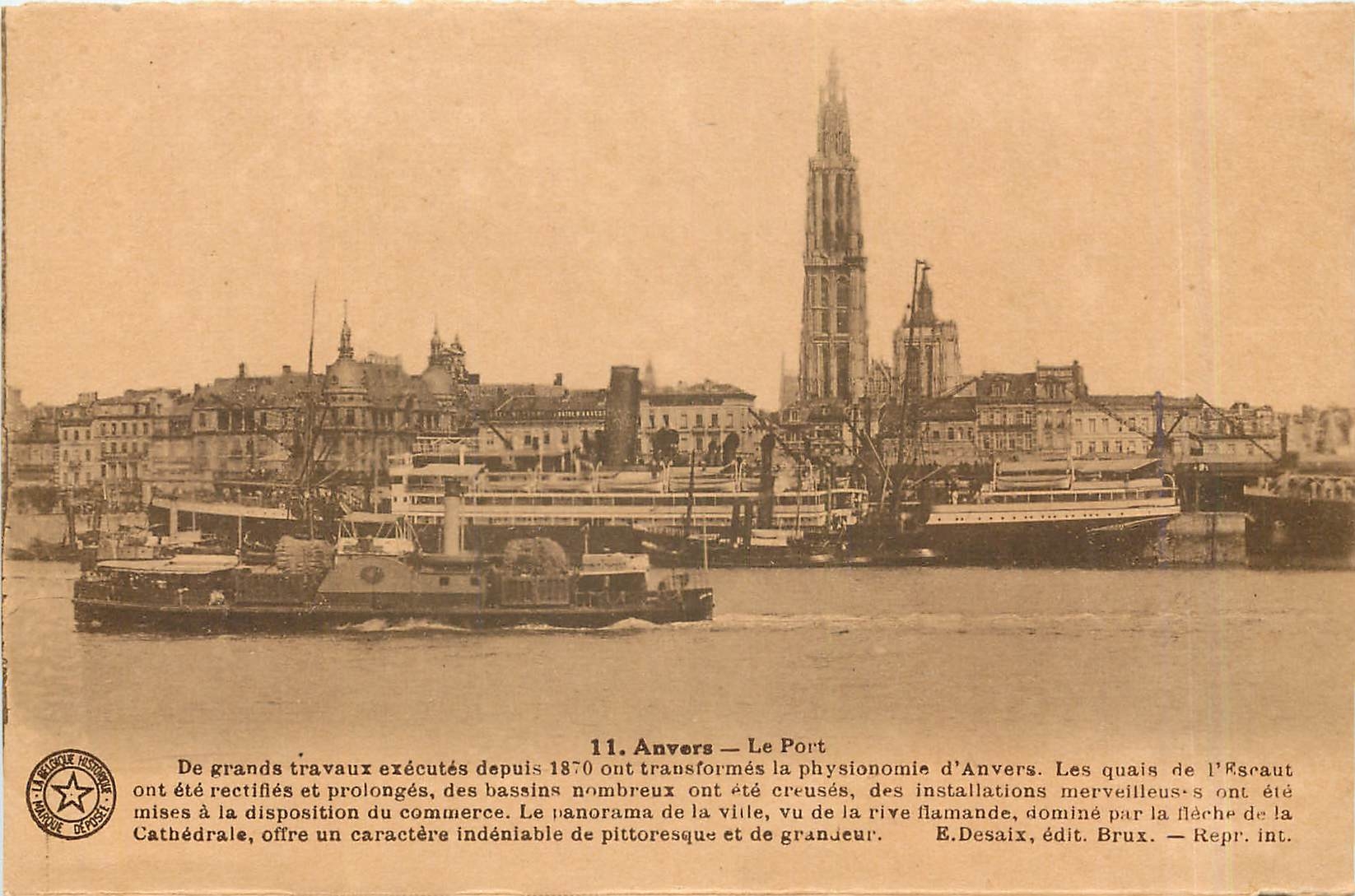 CPA Anvers Le Port De grands travaux executes depuis 1870 out transformes la physionomie d'Anvers 