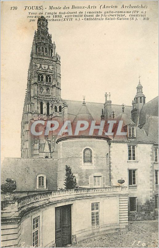 CPA Tours Musee des Beaux Arts Ancien Archeveche 
