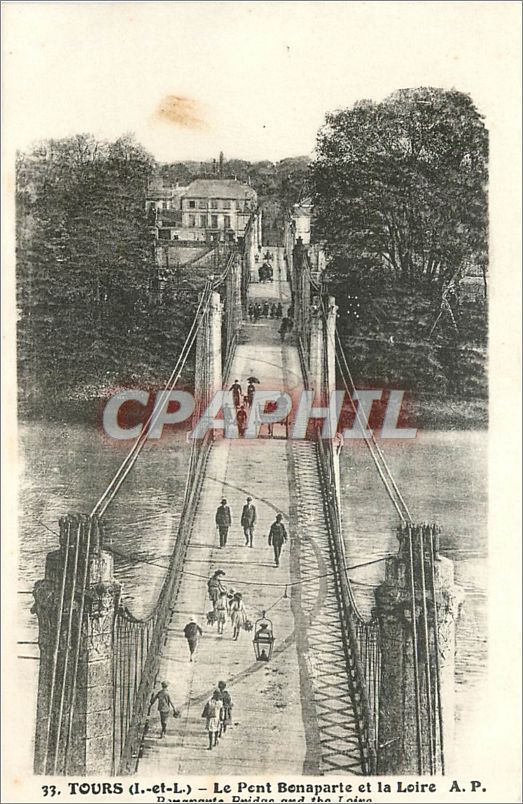 CPA Tours L et L Le Pont Bonaparte et la Loire A P 