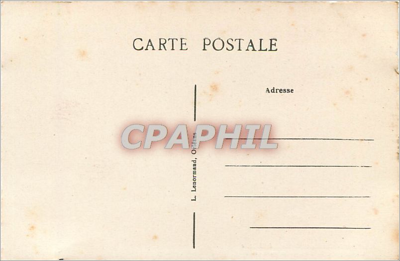 Chambord — Le Château vu d'avion — L. Lenormand, Orléans — Verso