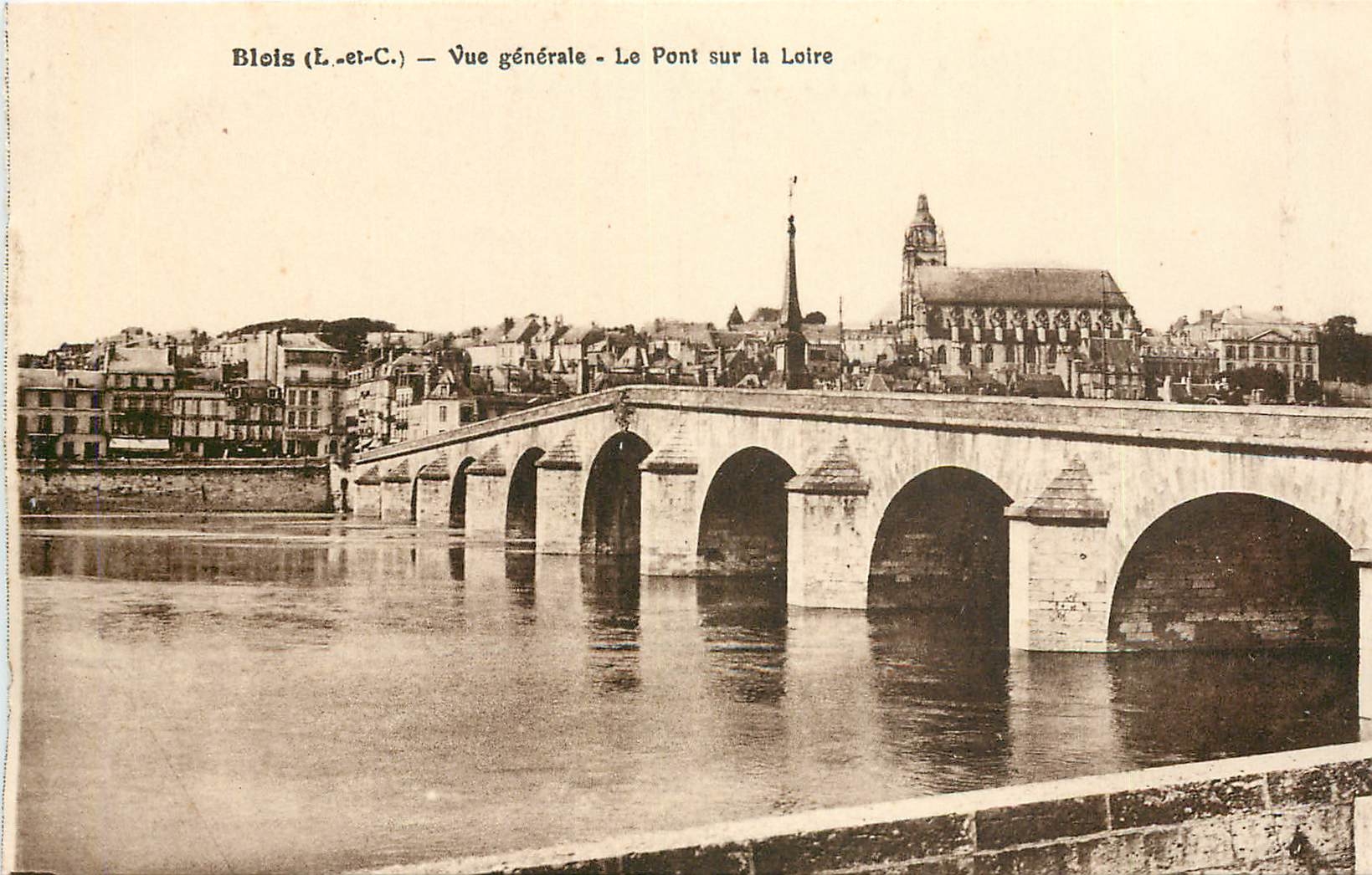 CPA Blois L et C Vue generale Le Pont sur la Loire 