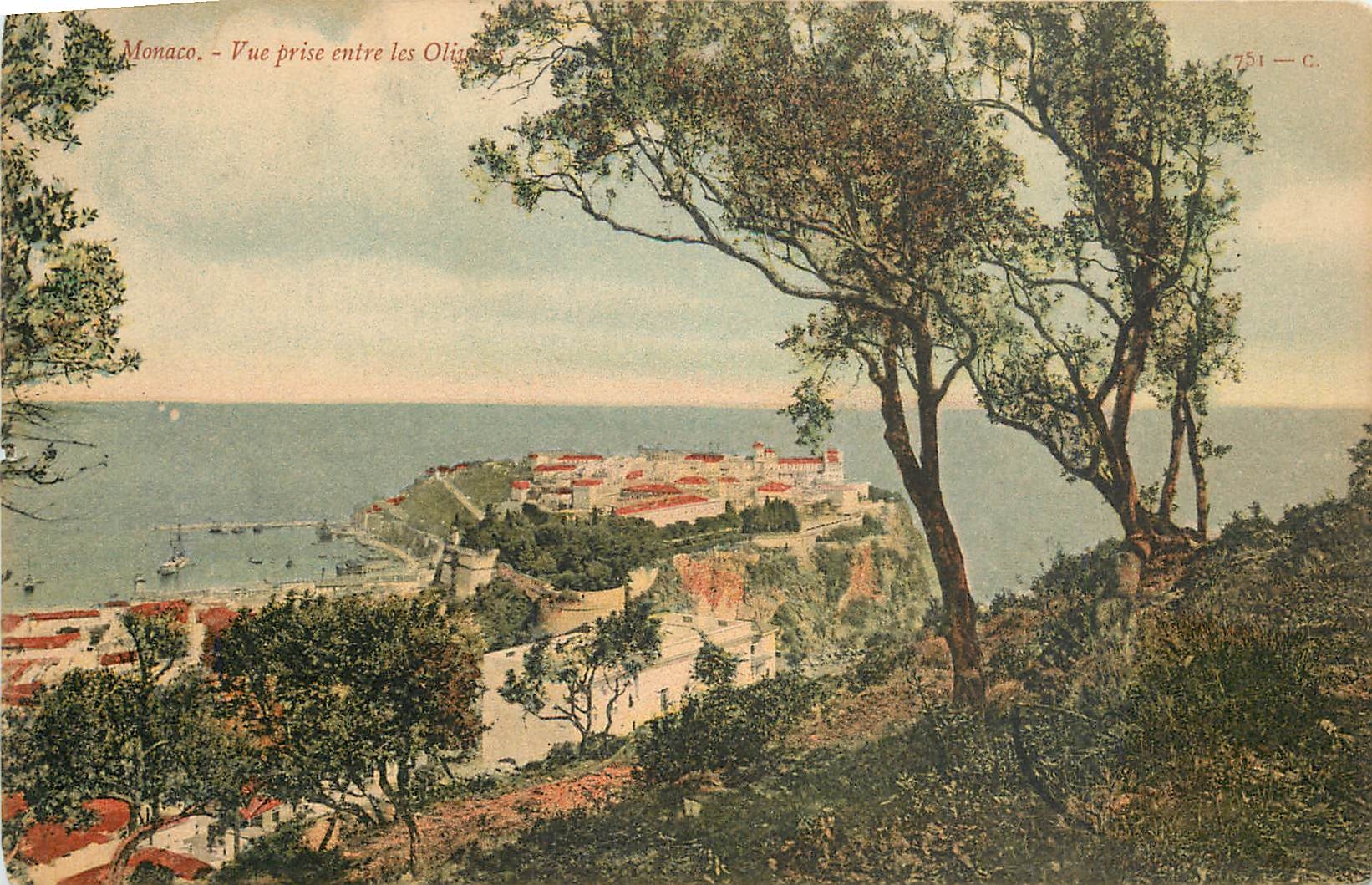 CPA Monaco Vue prise entre les Olive 