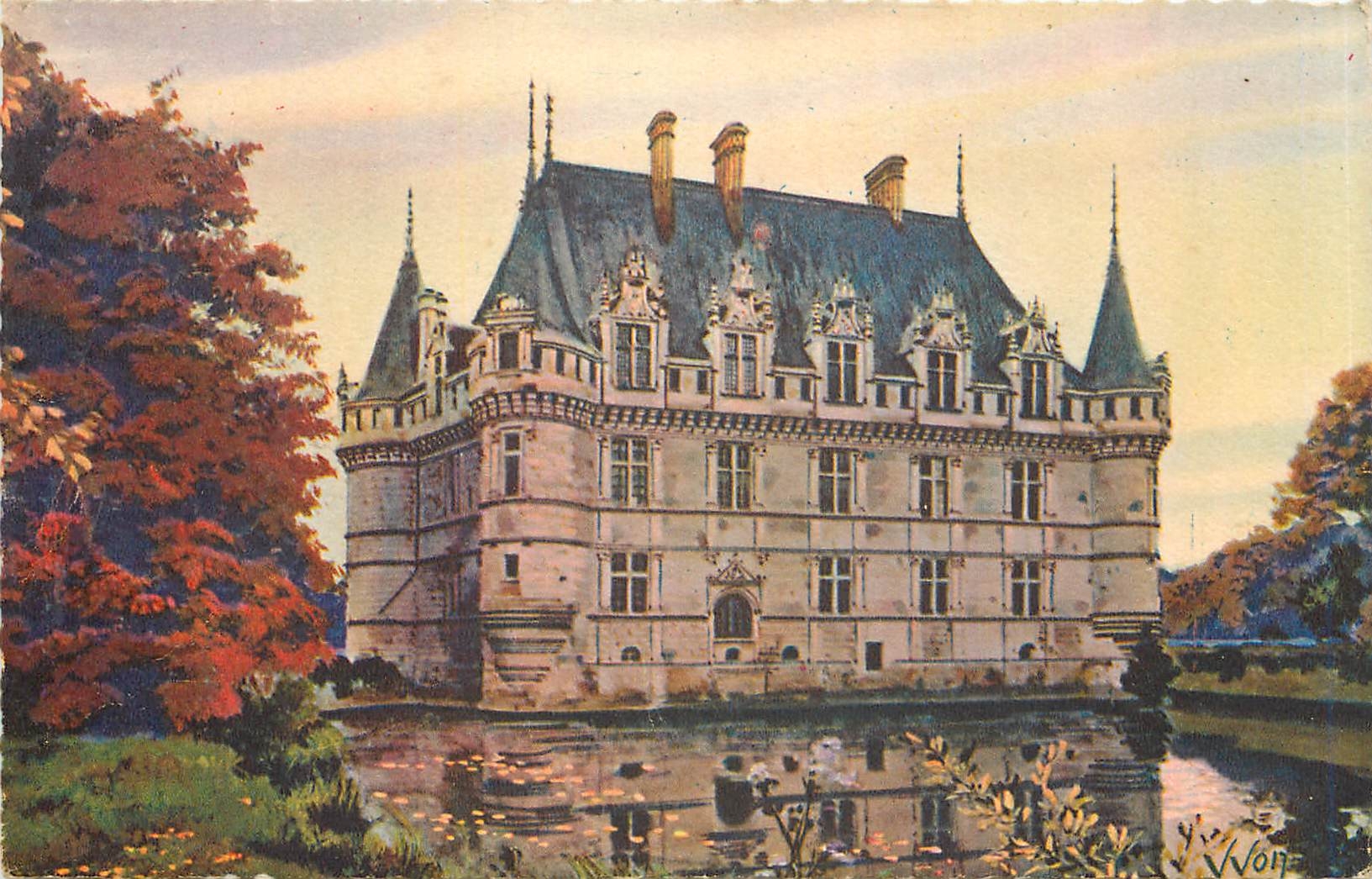 CPA Chateaux de la Loire Chateau d'Azay le Rideau 