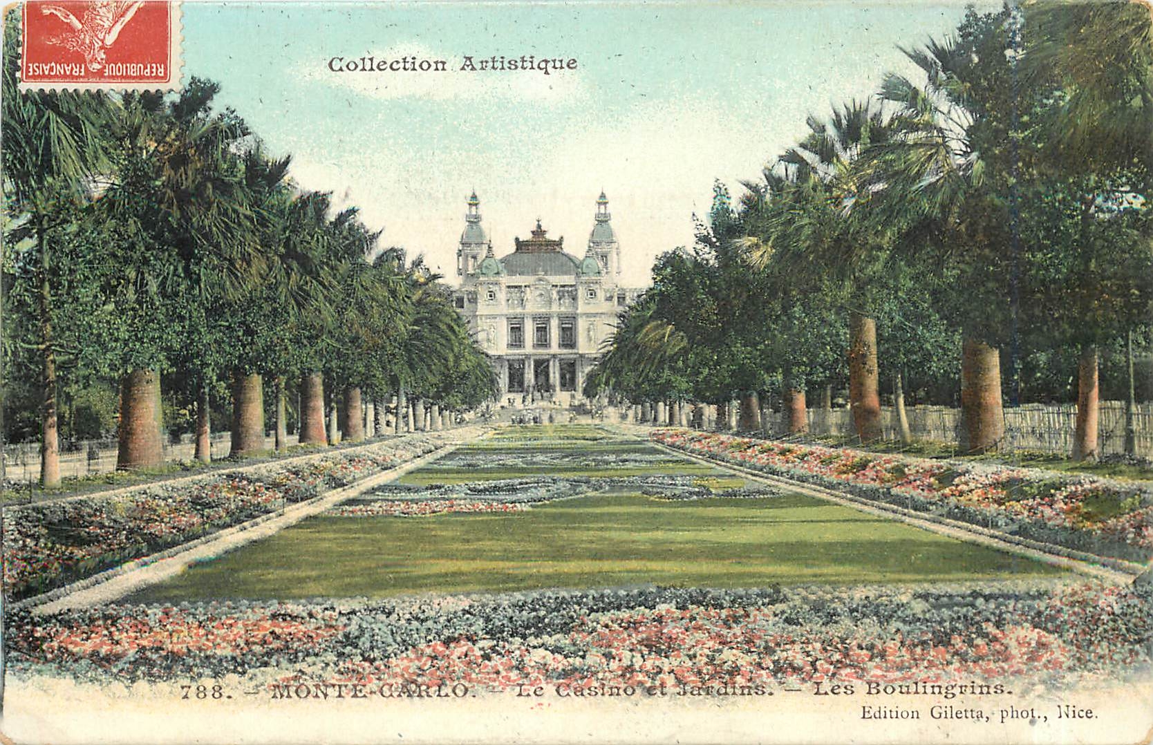 CPA Monte Carlo Le Casino et Jardins Les Boulingrins 