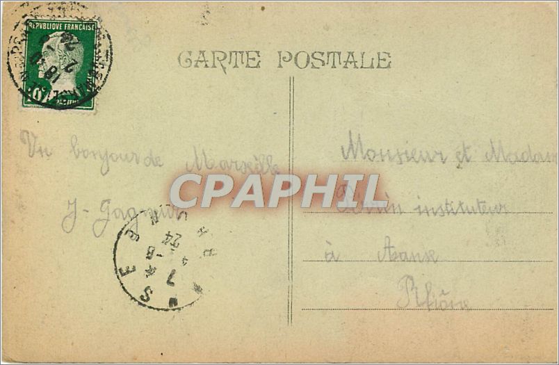 CPA Marseille Notre Dame de la Garde  — Rückseite