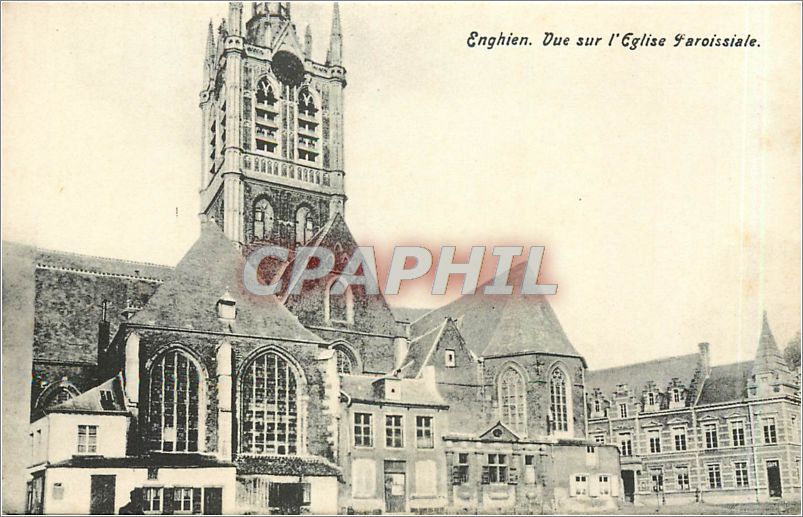 CPA Enghien Vue sur l'Eglise Paroissiale 