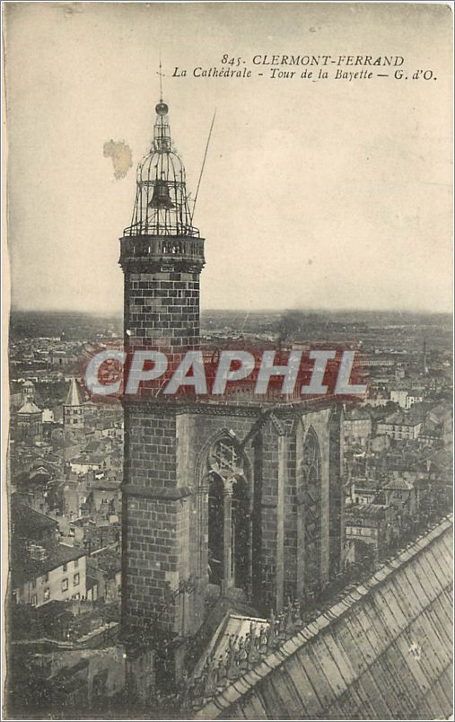 CPA Clermont Ferrand La Cathedrale Tour de la Bayette G d'O 
