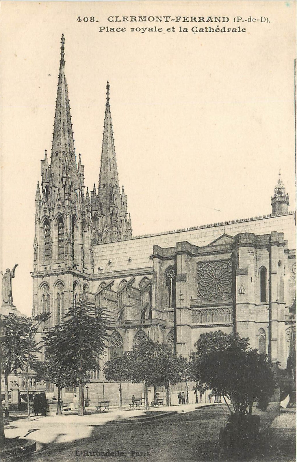 Clermont-Ferrand (P.-de-D). Place royale et la Cathédrale — L'Ilirondelle, Paris, n°408