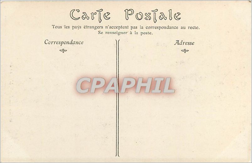 CPA Marseille l'Eglise des Reformes  — Rückseite