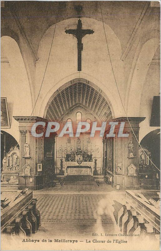CPA Abbaye de la Meilleraye Le Choeur de l'Eglise 