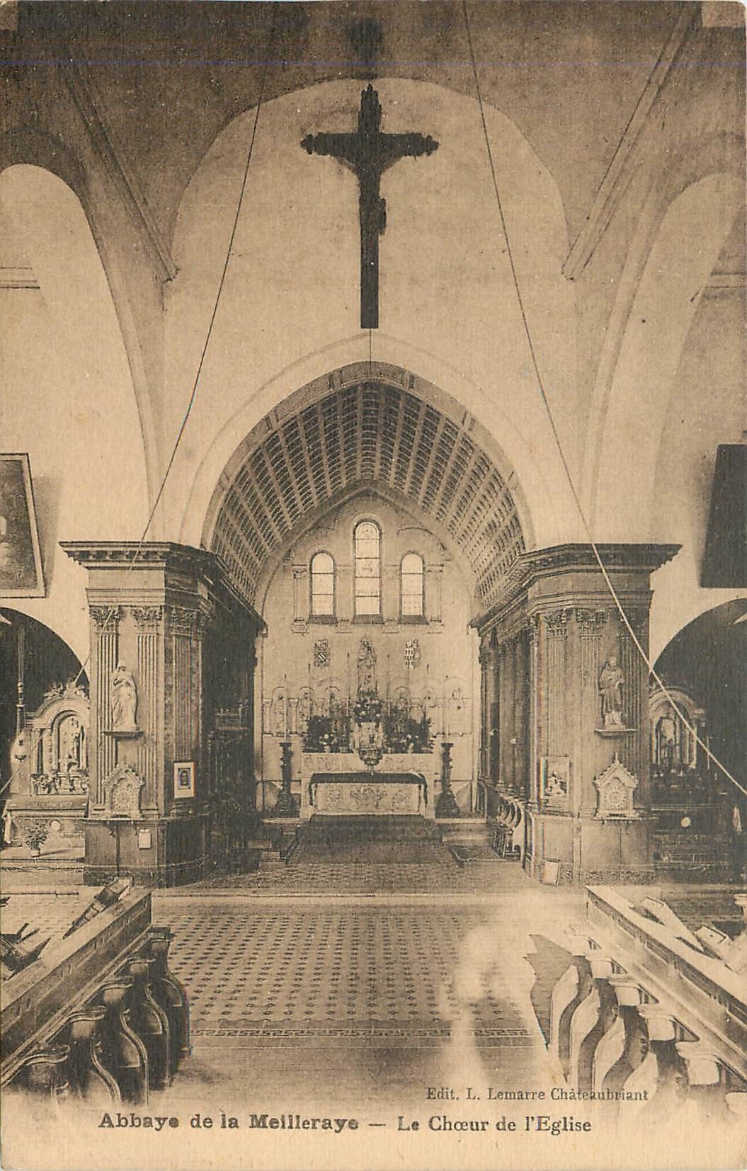 CPA Abbaye de la Meilleraye Le Choeur de l'Eglise 
