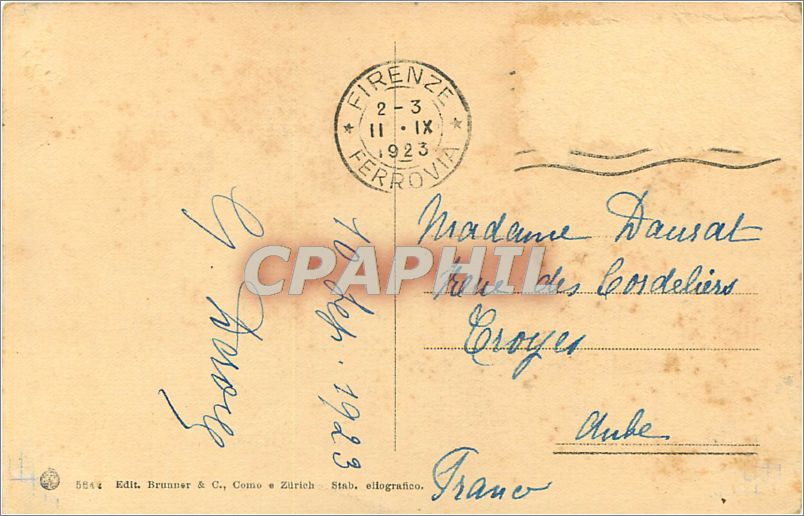 CPA Vergine col figlio e santi  — Rückseite