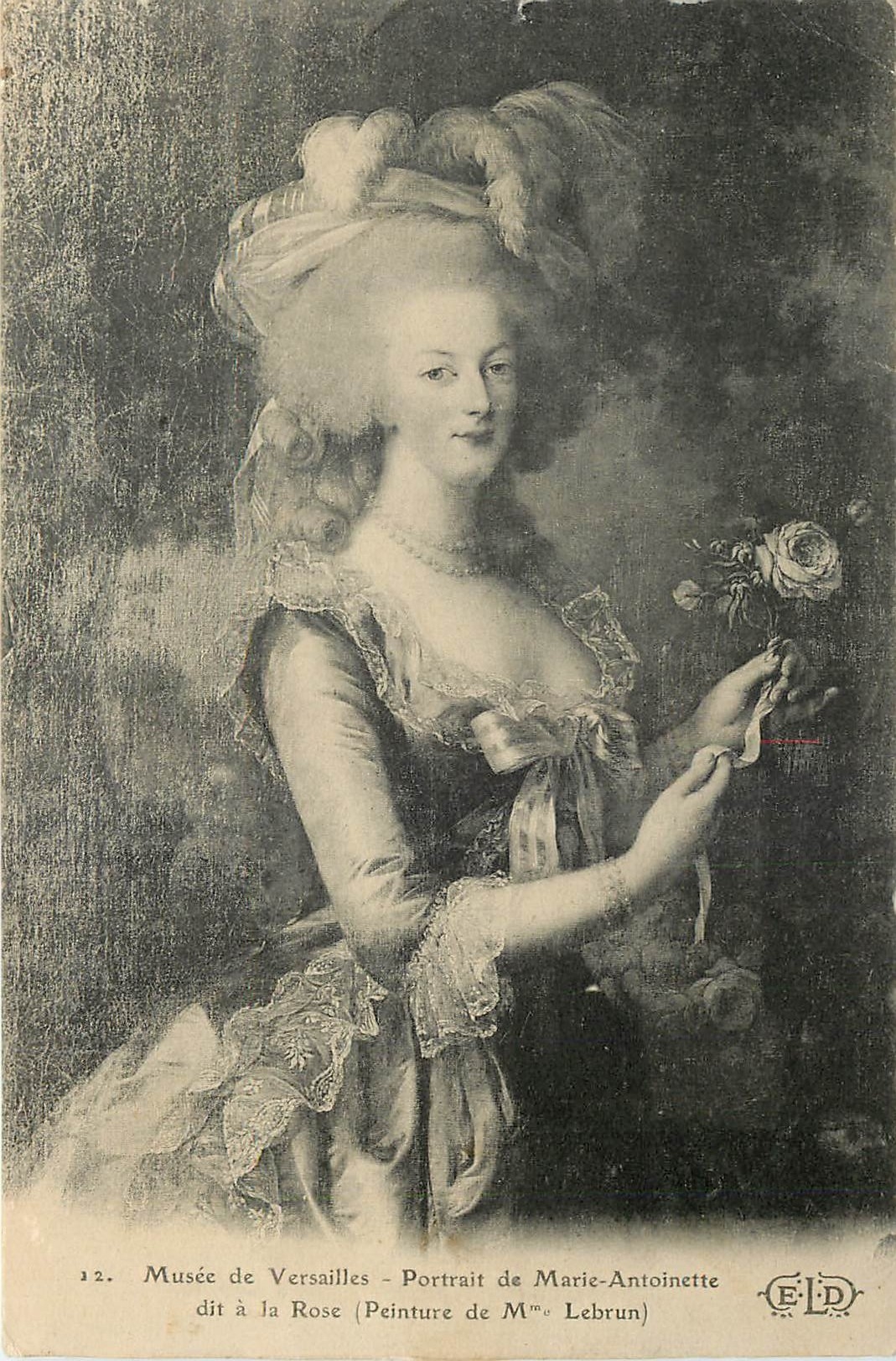 Musée de Versailles - Portrait de Marie-Antoinette dit à la Rose (Peinture de Mme Lebrun) — série 12 — éditeur ELD