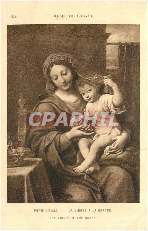 CPA Musee du Louvre Pierre Mignard La Vierge a la Grappe 