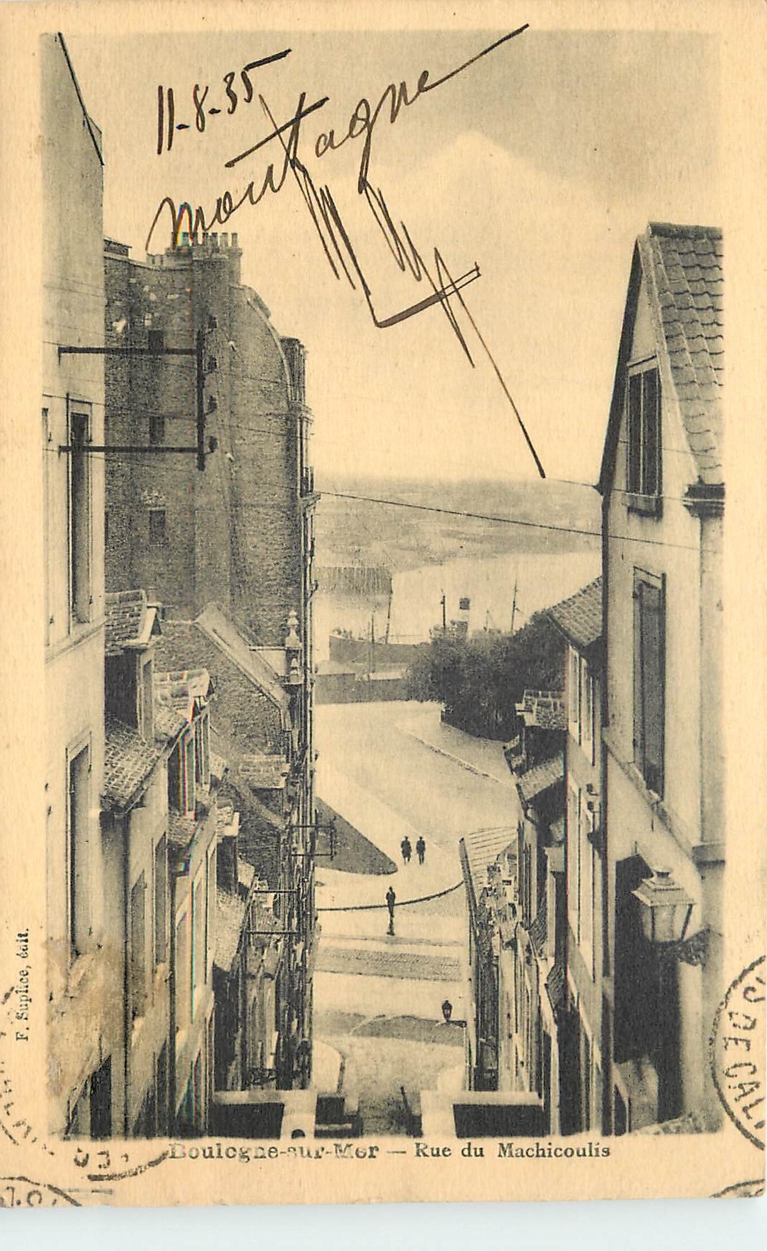 Boulogne-sur-Mer — Rue du Machicoulis — Éditeur F. Suplice, n° 837