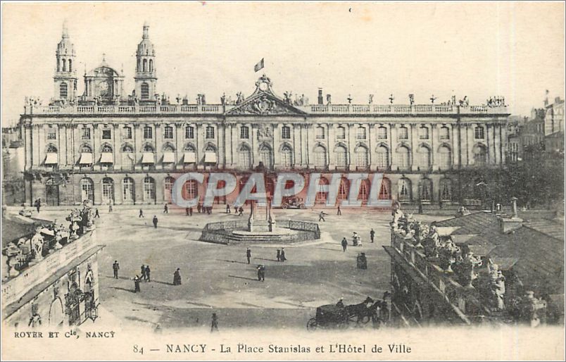 CPA Nancy La Place Stanislas et l'Hotel de Ville 