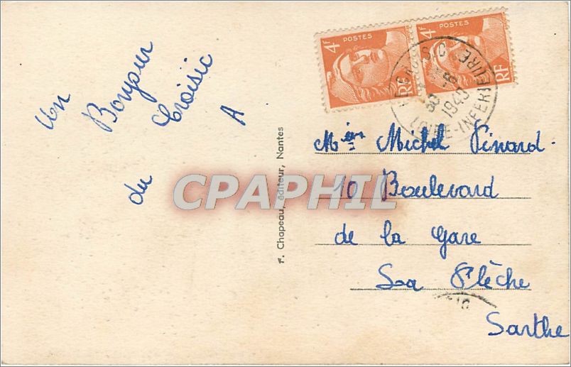 CPA Le Croisic Loire Inf Cote de Port Lin La Flottille de Peche  — Back
