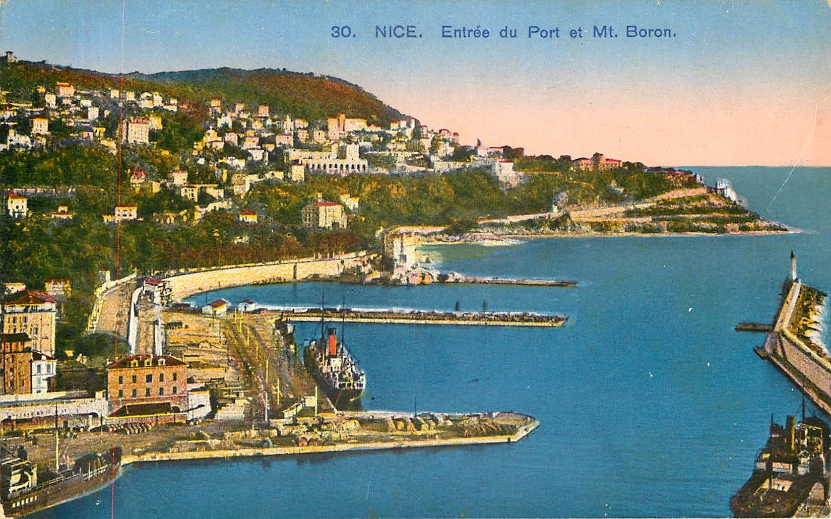 CPA Nice Entree du Port et Mt Boron 