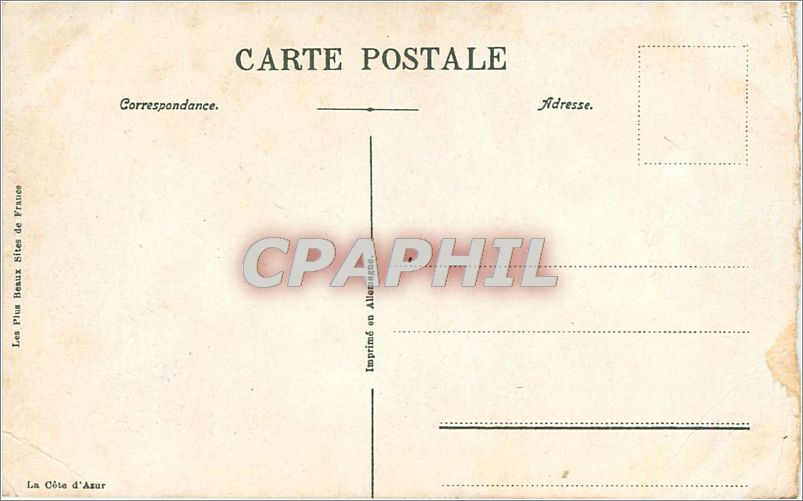 CPA Nice Entree du Port et Mt Boron  — Rückseite