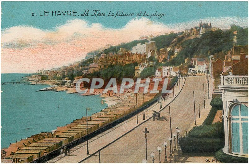 CPA Le Havre La Heve La falaise et la plage 