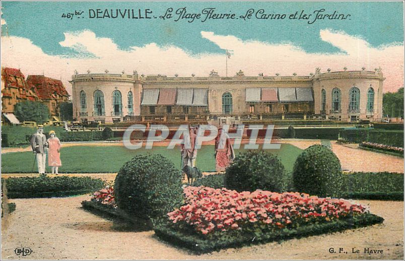 CPA Deauville La Plage Fleurie Le Casino et les Jardins