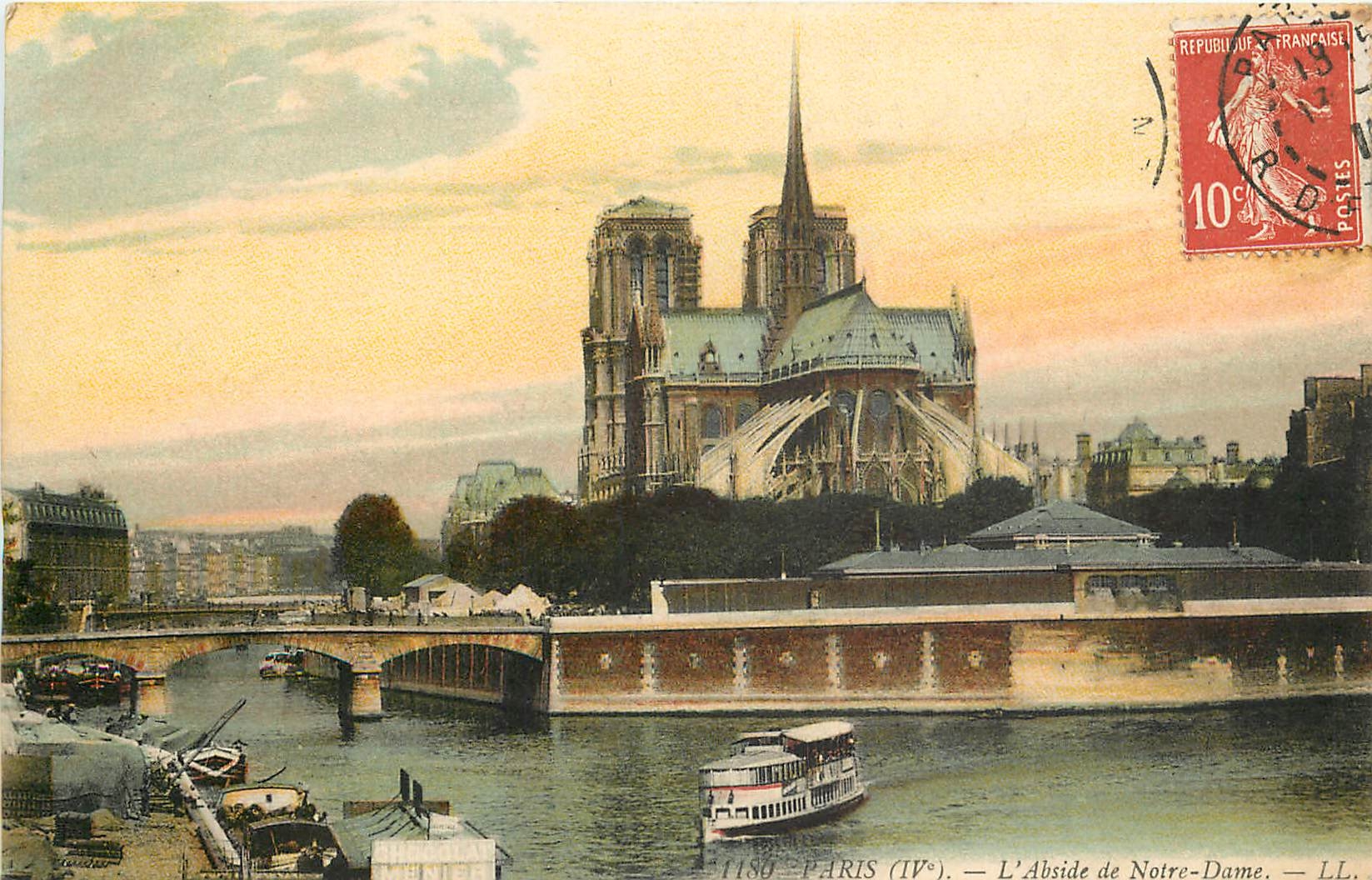 CPA Paris L'Abside de Notre Dame 