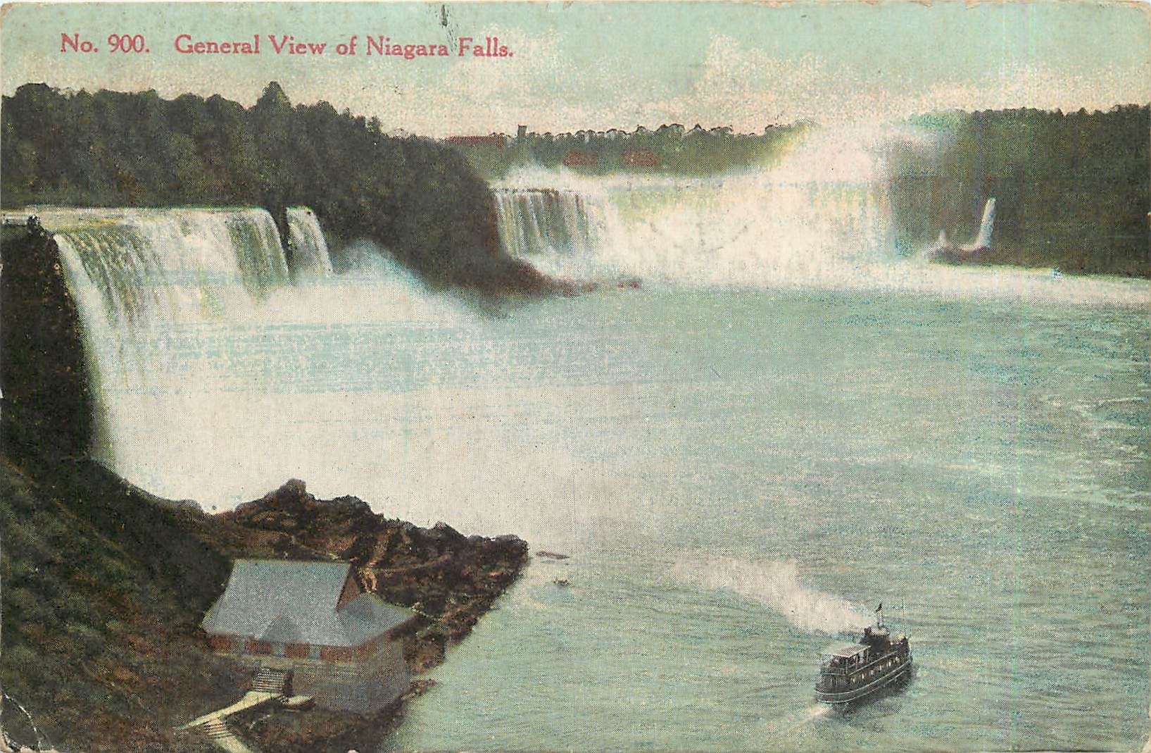 CPA General View of Niagara Falls 