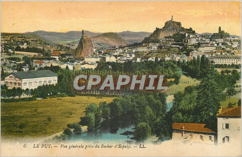 CPA Le Puy Vue generale prise du Rocher d'Espaly 