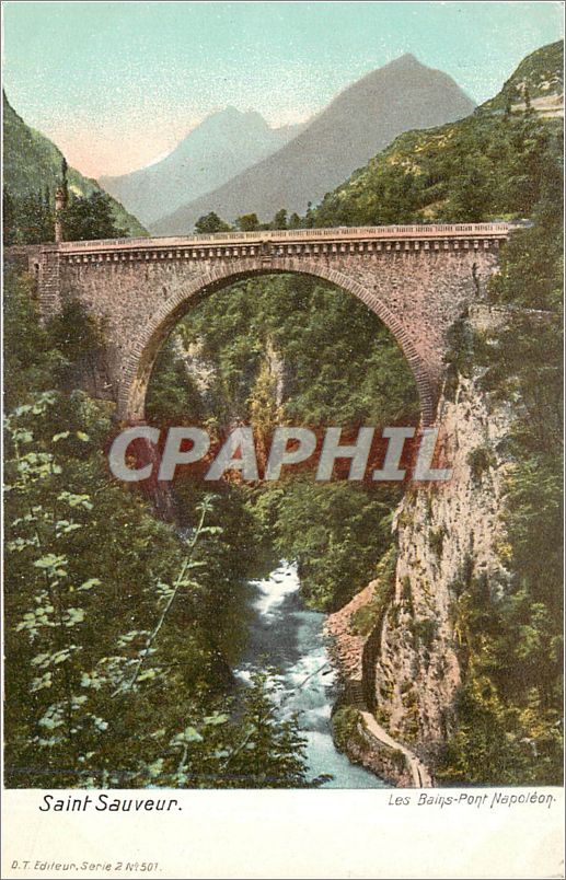 CPM Saint Sauveur Les Bains Pont Napoleon 