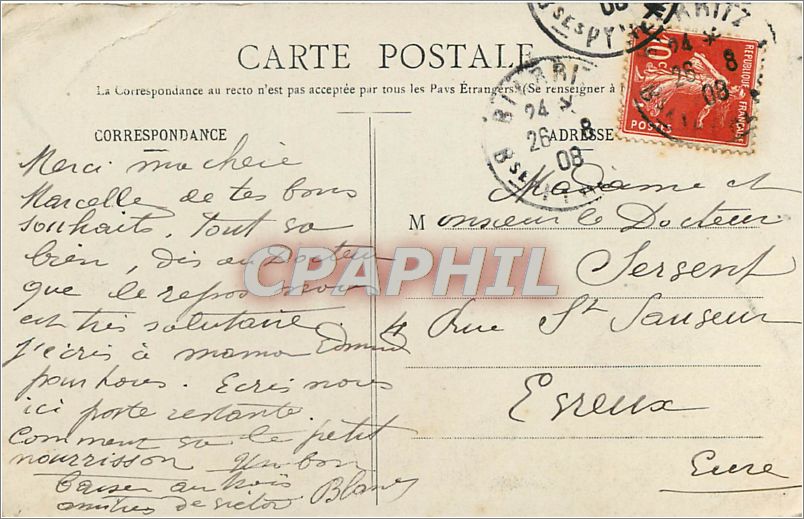 Biarritz Pittoresque — La Vague à La Vierge — Tempête du 11 Octobre — N° 150 — Édition A. Simons — Verso