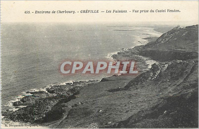 Grévillle — Les Falaises — Ansicht vom Castel Vendon — A. Bécquemin-Roupsard, Verlag