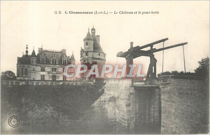 CPA Chenonceaux L et L Le Chateau et le pont levis 