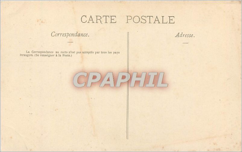 CPA Les Pyrenees Illustrees Pau Le Chateau Aile droite  — Rückseite