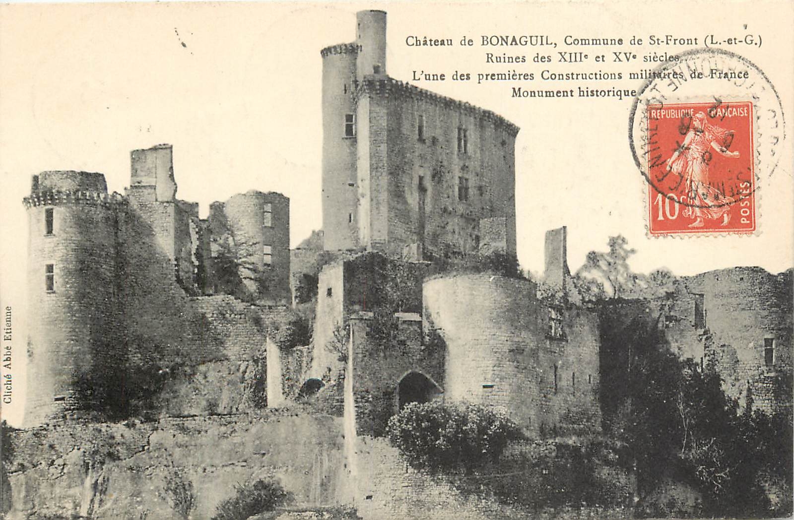 CPA Chateau de Bonaguil Commune de St Front L et G Ruines des XIII et XV 