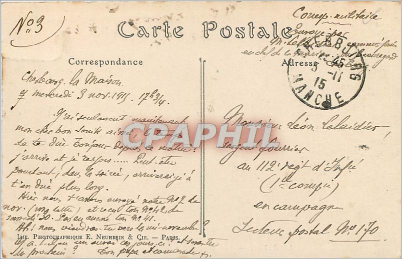 CPA La Havre Vue generale prise de Saint Teresse  — Verso