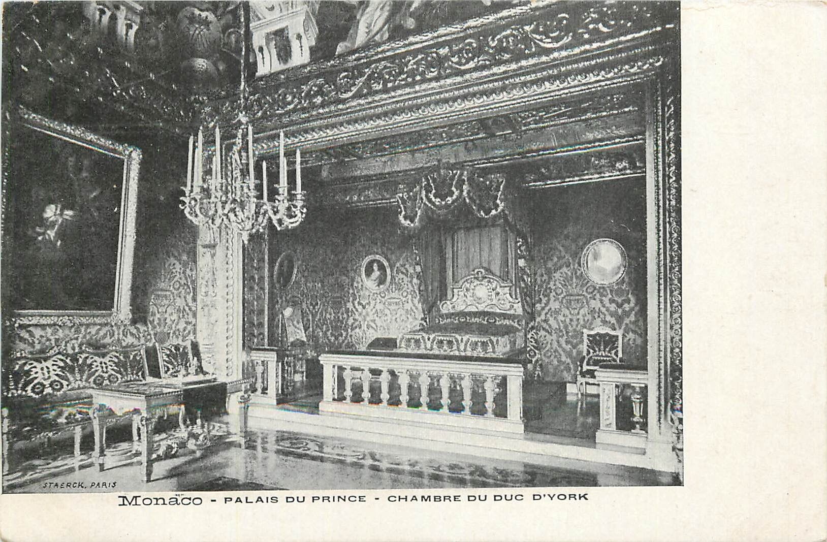 CPA Monaco Palais du Prince Chambre du duc d'vork 